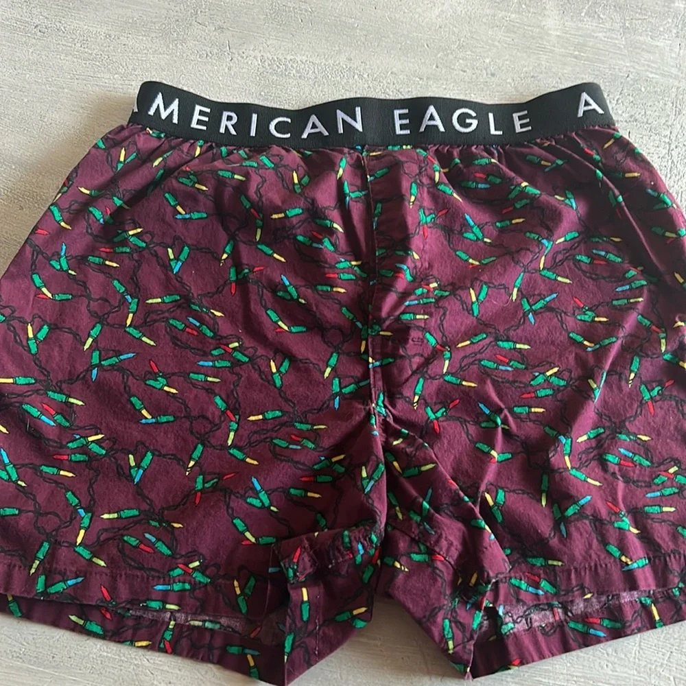 American Eagle Men’s Elastic Waist Plaid Cotton‎ Boxer Shorts Size Small 29-31